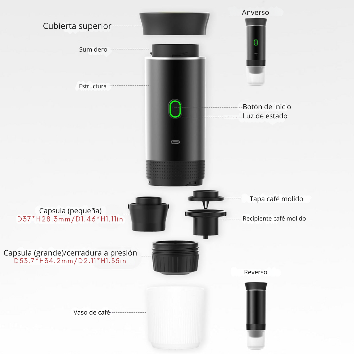 Cafetera Portátil 3 en 1